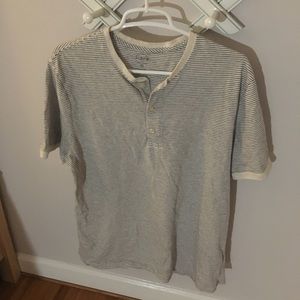 Blue and White J. Crew Henley T-shirt
